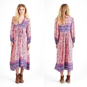 BNWT Spell Folk Town Boho Midi Dress in Blossom